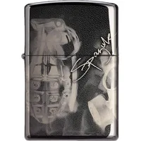 Zippo – Sturmfeuerzeug, Spazuk Grenade, 360° Photo Image, High Polish Black, nachfüllbar, in hochwertiger Geschenkbox