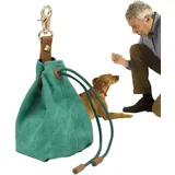 Hundetrainingsbeutel, Hundeleckerli-Trainingsbeutel, Tragbarer Leckerlibeutel aus für das Hundetraining, Snacktasche mit Kordelzug und Metallhaken, wasserdichte Trainingstasche zum Einkaufen, Outdoor,