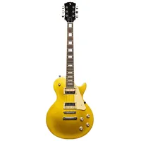 Stagg SEL-STD GOLD Standard Serie, E-Gitarre mit massivem Mahagonikorpus,