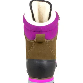 Guggen Mountain Wanderstiefel Uni in Braun-Lila | neonlila / schwarz 36