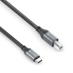 Sonero SPC-U020-020, 2 m, USB C, USB B, USB 2.0, 0,48 Gbit/s, Schwarz, Grau