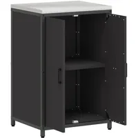 vidaXL Küchenaufbewahrung Regal 60 x 50 x 92 cm Schwarz