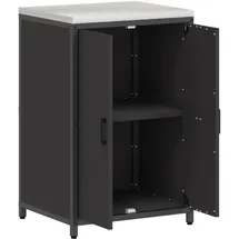 vidaXL Küchenaufbewahrung Regal 60 x 50 x 92 cm Schwarz