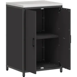 vidaXL Küchenaufbewahrung Regal 60 x 50 x 92 cm Schwarz