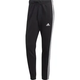 adidas Essentials French Terry Tapered Elastic Cuff 3-Streifen Hose Black / White S
