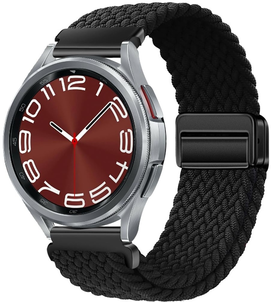 Armbänder für Samsung Galaxy Watch 6 Classic 43/47mm ArmBand Nylon Geflochtenes Band für Samsung Watch 6 Classic Armband für Herren Damen Magnetisch Armbänder mit Galaxy Watch 6 Classic 43/47mm (DD)