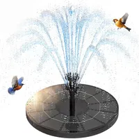AISITIN Solarbrunnen für Draussen, Solar Springbrunnen für Außen 3,5W Eingebaute 1500 mAh Akku mit 4 Stützstangen, Teichpumpe Solar mit 10 Effekte Schwimmender Fontäne Pumpe für Garten,Vogelbad,Teich