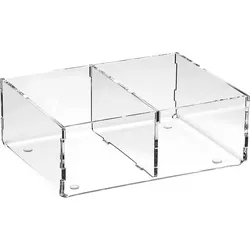 Sortierbox aus Plexiglas transparent, 2 Fächer, 160 x 50 x 120 mm - 93 004 94