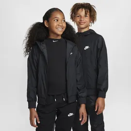 Nike Windrunner Jacke, Black/Black/Black/White, 10-12 Jahre