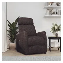 vidaXL Aufstehsessel Dunkelbraun Stoff
