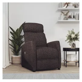 vidaXL Aufstehsessel Dunkelbraun Stoff