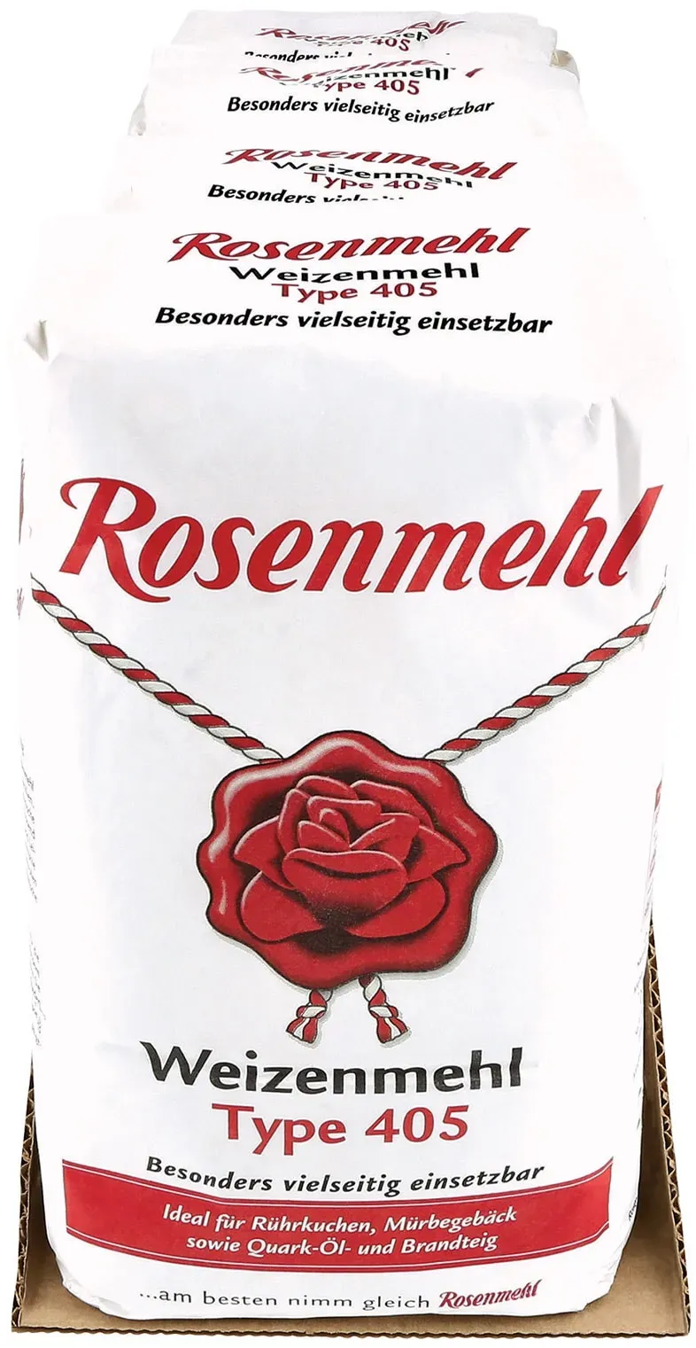 Rosenmehl Type 405 2,5 kg, 4er Pack