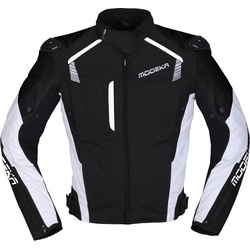 Modeka Lineos Motorrad Textiljacke, schwarz-weiss, Größe 3XL für Männer