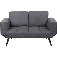 Beliani Sofa 2 Sitz(e) Schwarz, Grau