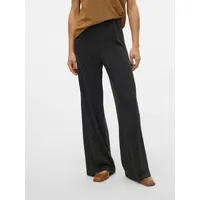 Vero Moda Damen Vmkanva Nw Glitter Wide Pant JRS Stoffhose, Black/Detail:Silver Lurex, XS - XS