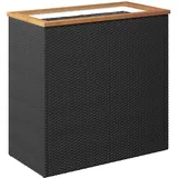 vidaXL Pflanzkübel 80 x 40 x 80 cm Schwarz