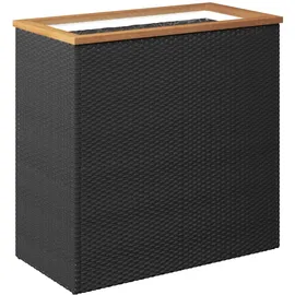 vidaXL Pflanzkübel 80 x 40 x 80 cm Schwarz