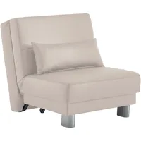 Home Affaire Schlafsofa HOME AFFAIRE "Gina", beige, B:80cm H:86cm T:195cm, 100% PU, Sofas, Schlafsofa, mit einem Handgriff vom Sofa zum Bett