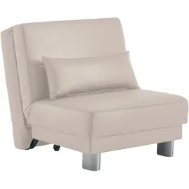 Home Affaire Schlafsofa HOME AFFAIRE "Gina", beige, B:80cm H:86cm T:195cm, 100% PU, Sofas, Schlafsofa, mit einem Handgriff vom Sofa zum Bett