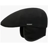 Stetson Flat Cap Texas Wolle Kaschmir Earflaps mit Ohrenklappen schwarz 57/M