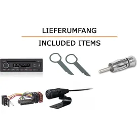 JUST SOUND best choice for caraudio Autoradio Einbaupaket Blaupunkt Milano 200 BT passend für Mercedes-Benz 190 W201 | Bluetooth USB