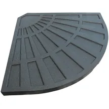 deluke Schirmständerplatte MELA Kunststoff 3,8x66x47 cm Schwarz