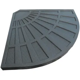 deluke Schirmständerplatte MELA Kunststoff 3,8x66x47 cm Schwarz