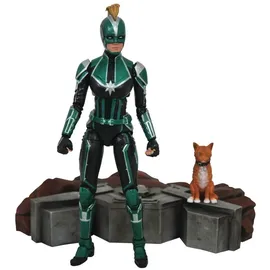 Sonstige Verlage Captain Marvel Actionfigur 18 cm, Grün/Schwarz/Weiß