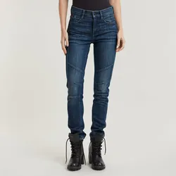 Bikerjeans G-STAR "Ace 2.0 Biker Slim Straight Wmn", Damen, Gr. 30, Länge 30, blau (worn in blizzard), Denim/Jeans, Obermaterial: 99% Baumwolle, 1% Elasthan, casual, slim fit normal, Jeans
