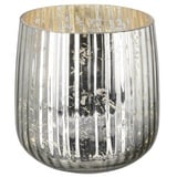 Fink »DARCY«, Windlicht,Glas,antik Silber Ø 18 cm x 18 cm silberfarben