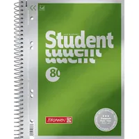 Brunnen Collegeblock Premium Student« A5, unliniert, 80 Blatt, grün