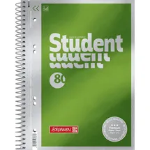 Brunnen Collegeblock Premium Student« A5, unliniert, 80 Blatt, grün