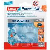 Tesa Powerstrips TRANSPARENT Klebehaken für max. 200,0 g 2,0 x 3,5 cm, 5