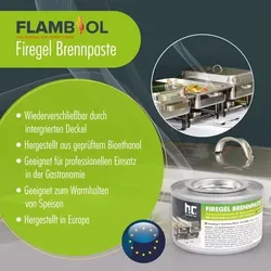 6 x 200g Firegel Brennpaste zum Warmhalten von Speisen