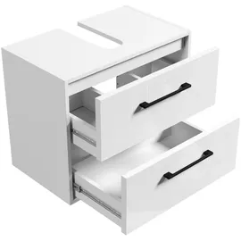 Badplaats Waschbeckenunterschrank Florence 60 x 50 x 35 cm Weiß Hochglanz
