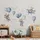 Muralo Sticker Set für Mädchen und Jungen - Aquarell Aufkleber Wandsticker Tattoo für Kinderzimmer - Wandaufkleber Teddybären und Ballons Motiv - Br.120cm x Hö.60cm