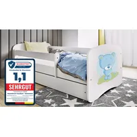 raumhirsch furniture Kinderbett Blumen 80 x 180 cm Holzwerkstoff weiß
