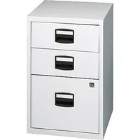 BISLEY Home Standcontainer lichtgrau 3 Auszüge Kunststoff-Muldengriff schwarz 41,3 x 40,0 x 67,2 cm