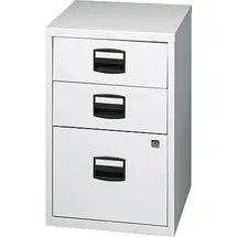 BISLEY Home Standcontainer lichtgrau 3 Auszüge Kunststoff-Muldengriff schwarz 41,3 x 40,0 x 67,2 cm