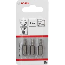 Bosch - Schraubendreher-Bit - 3 Stücke - torx - T10 - Inbus