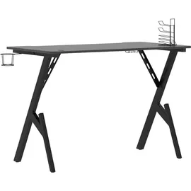 vidaXL Gaming-Schreibtisch mit Y-Gestell Schwarz und Rot 110x60x75 cm
