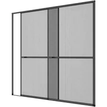 hecht International Fliegengitter mit Aluminiumrahmen 240 x 240 cm Anthrazit