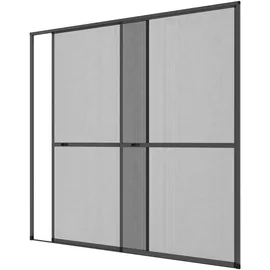 hecht International Fliegengitter mit Aluminiumrahmen 240 x 240 cm Anthrazit