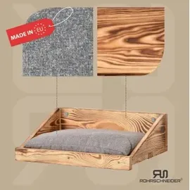 Rohrschneider ® 3-er Set) Katzen Kletterstufe mit Kissen Kletterwand mit Gratis-Spielballset