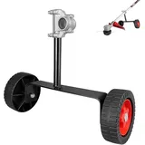 Rasenmäher-Stützrad passend für 26-mm-Rohre verstellbarer Unkrautschneider Hilfsräder handgeführter Rasenmäher-Ständer tragbarer Mähaufsatz für Grasschneider Gas-Saitenschneider