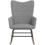 vidaXL Schaukelsessel Hellgrau Stoff