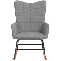 vidaXL Schaukelsessel Hellgrau Stoff