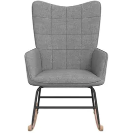 vidaXL Schaukelsessel Hellgrau Stoff