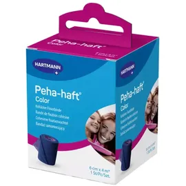 Hartmann Peha-haft Color Fixierbinde latexfrei 6cmx4m blau