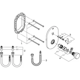 Grohe Eurosmart CT UP-Brause-Selbstschlussarm., m Mi., chr